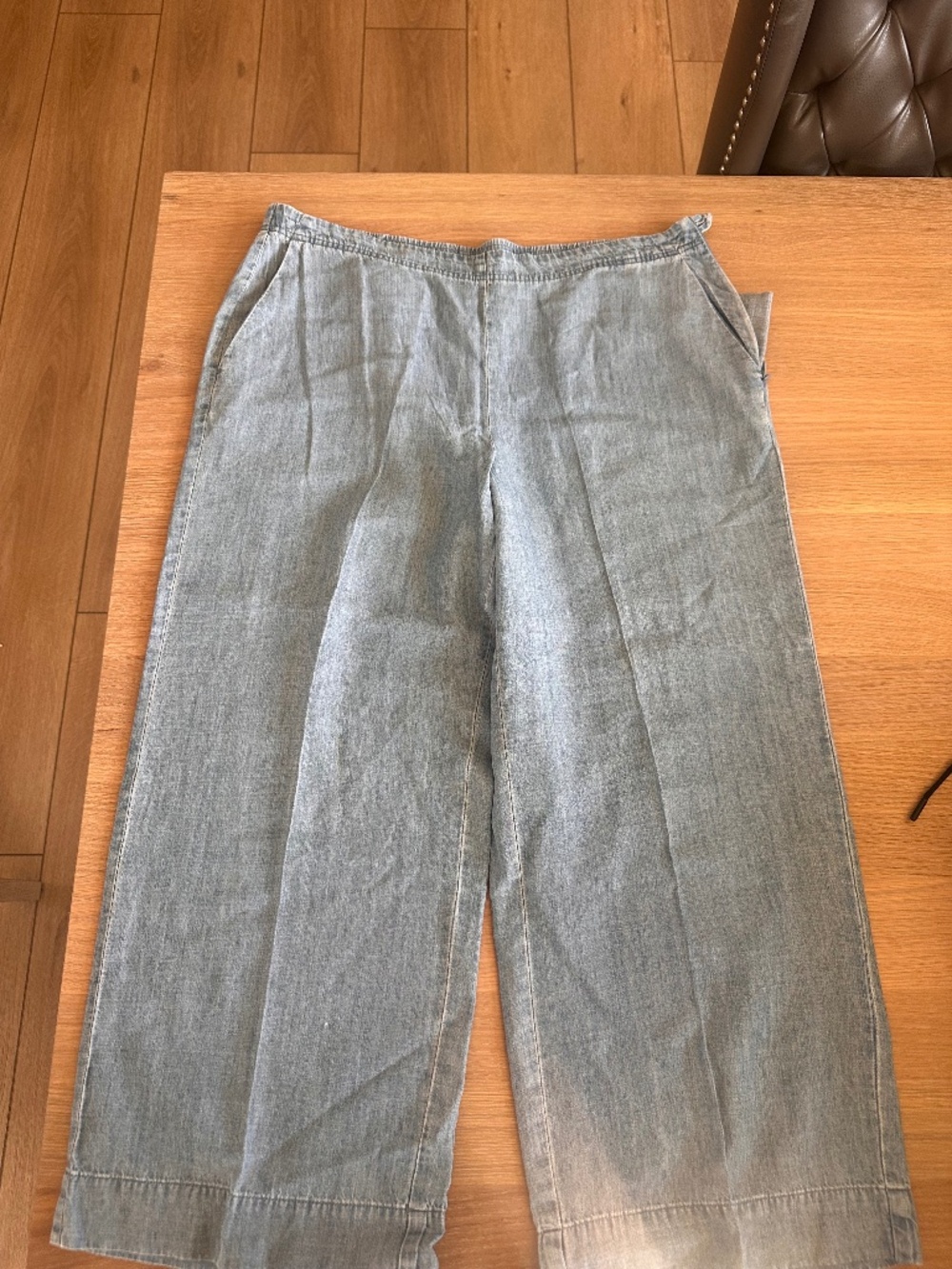 J Jill Lightweight Denim Linen Blend Pants